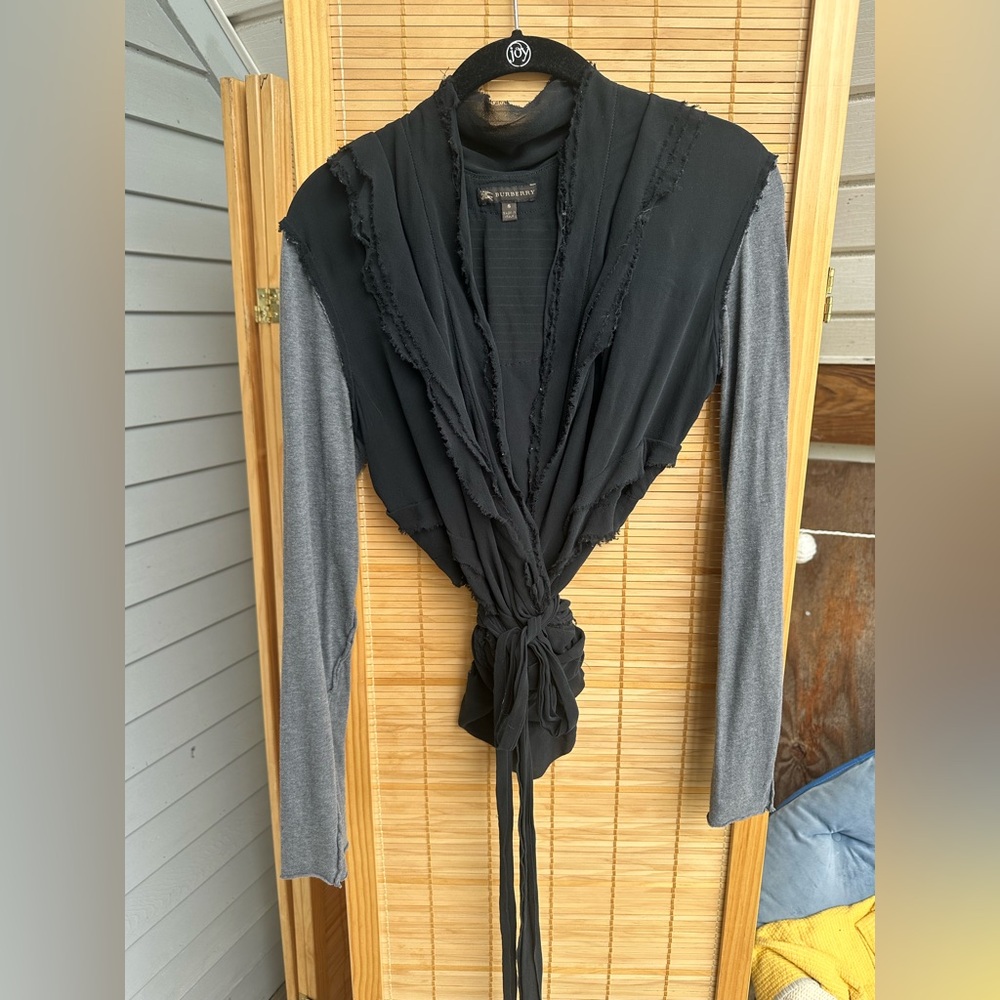 Burberry Black and Gray Blouse